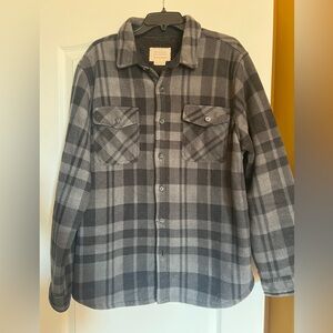 Fleece button down shirt jacket. Size XL.